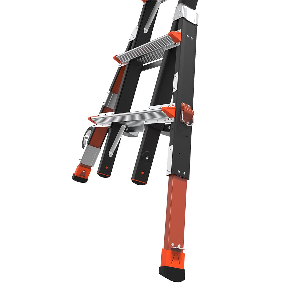 Телескопическая стремянка с платформой и защитным ограждением COMPACT CAGES 4 х 3 ступени 19504