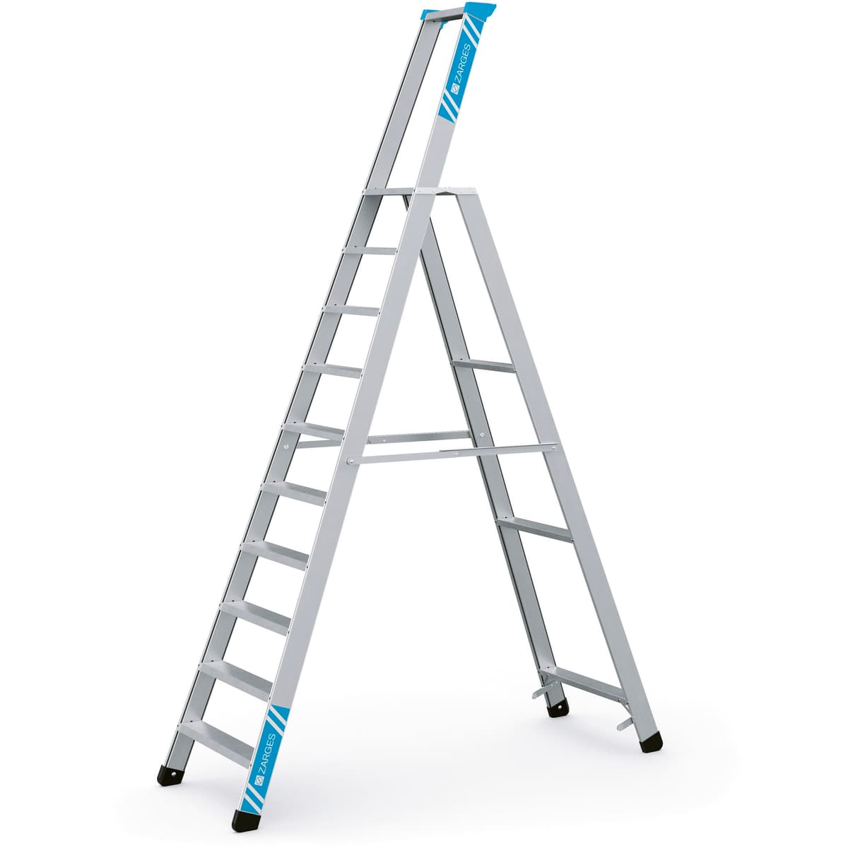 Стремянка с приклепанными ступенями Zarges Seventec S 10 ступеней 40340