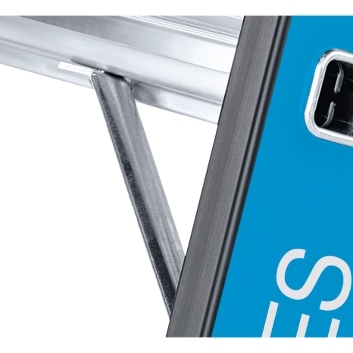 Стремянка с завальцованными ступенями Zarges Megastep S 6 ступеней 41148