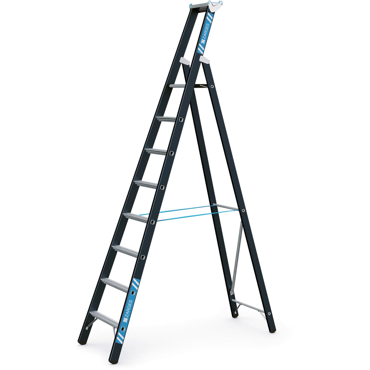 Стремянка с завальцованными ступенями Zarges Megastep S 8 ступеней 41149