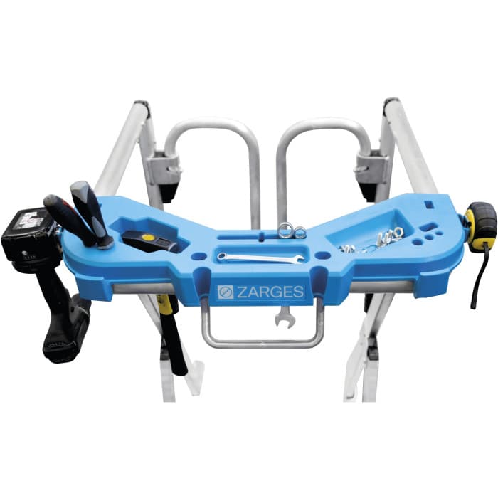 Расклешенная телескопическая лестница платформа Zarges ZAP Masterflex Plus S 12 ступеней 41159