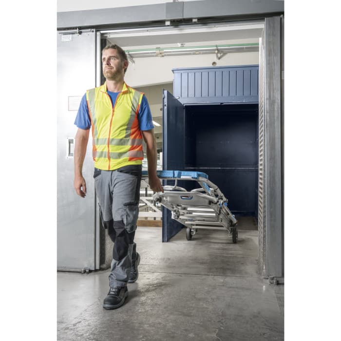 Расклешенная телескопическая лестница платформа Zarges ZAP Masterflex Plus S 12 ступеней 41159