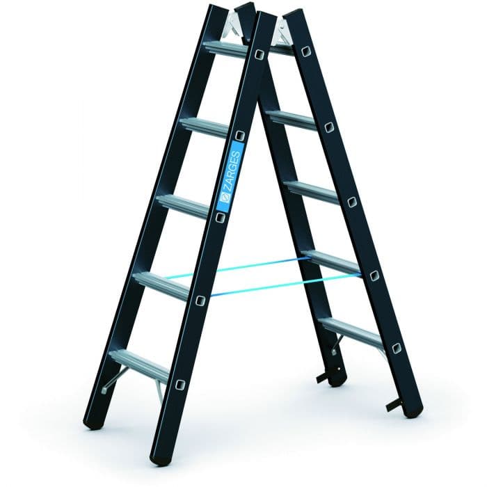 Стремянка Zarges из легкого металла для высоких нагрузок Megastep B ступени 2x5 41190