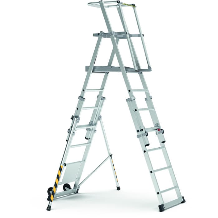 Телескопическая лестница платформа Zarges ZAP Telemaster S 9 ступеней 41327