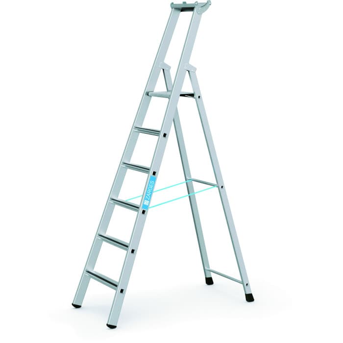 Стремянка с завальцованными ступенями Zarges Saferstep S 6 ступеней 41376