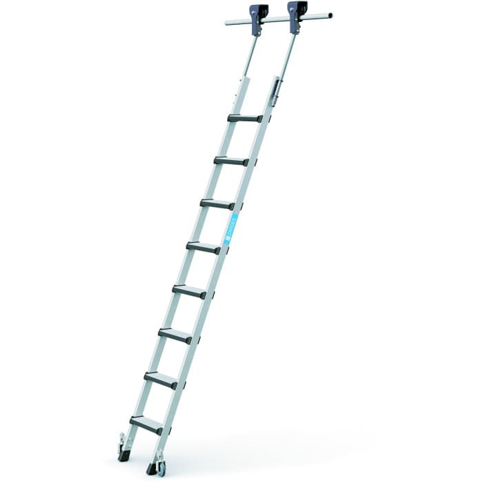 Передвижная стеллажная лестница Zarges Comfortstep Trec LH 8 ступеней 41414
