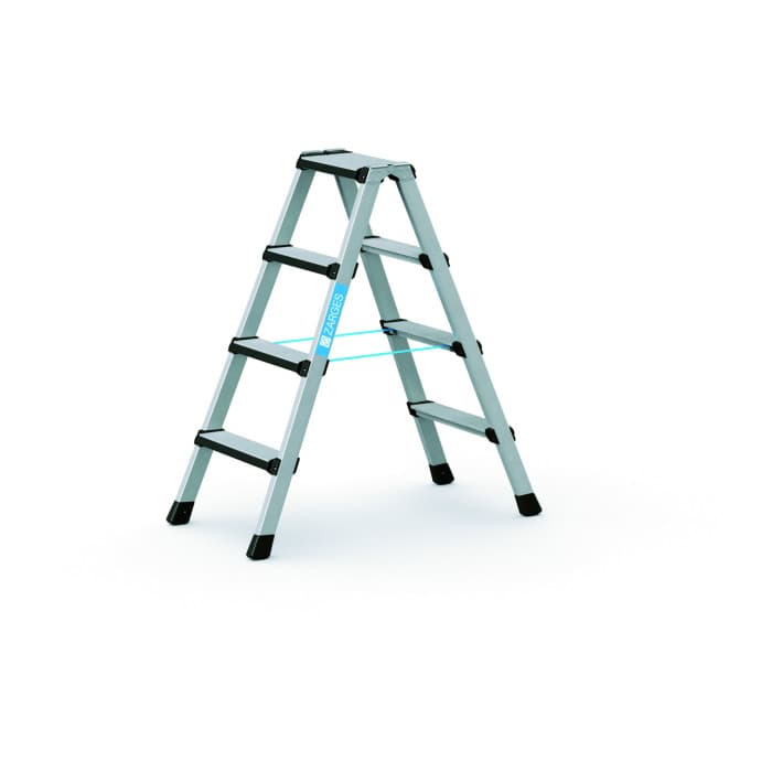 Стремянка с закреплёнными завальцовкой ступенями Zarges Comfortstep B ступени 2х4 41433