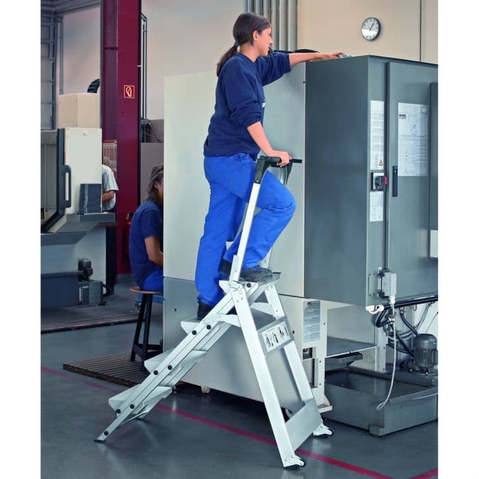 Складная подставка с металлическим покрытием Zarges Plazastep P 2 ступени 41490