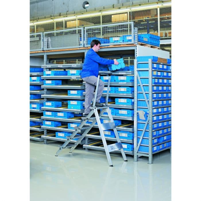 Складная подставка с электроизоляцией Zarges Plazatec P 3 ступени 41333