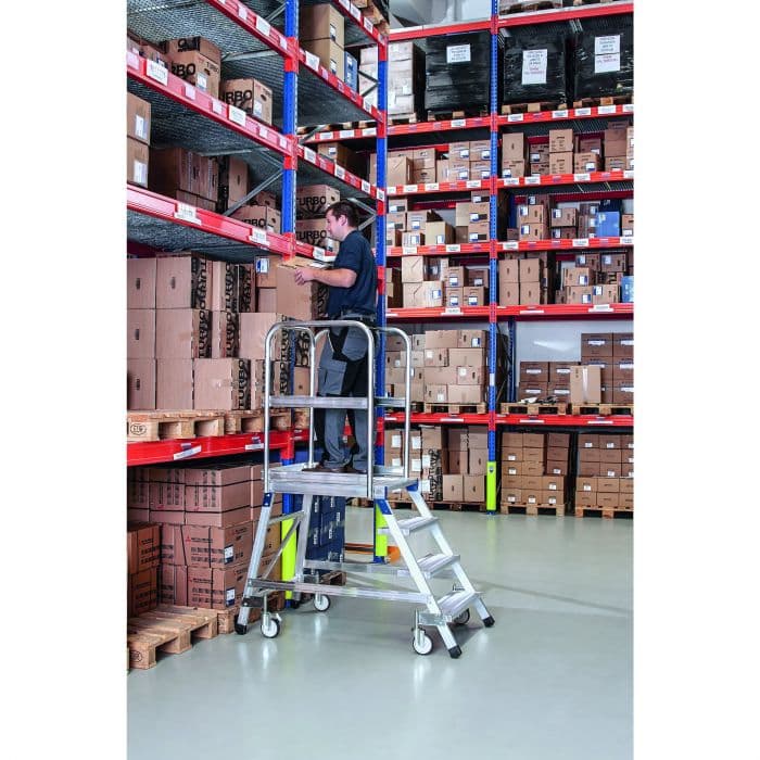 Передвижная подмость с односторонним подъемом и площадкой Zarges 6 ступеней 41974