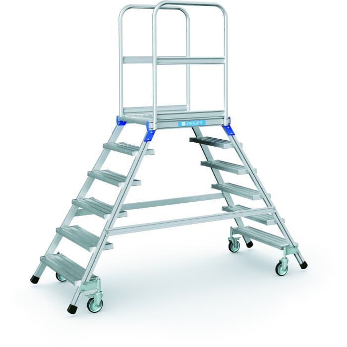 Передвижные алюминиевые подмости с двухсторонним подъемом 6 ступеней Zarges 41984