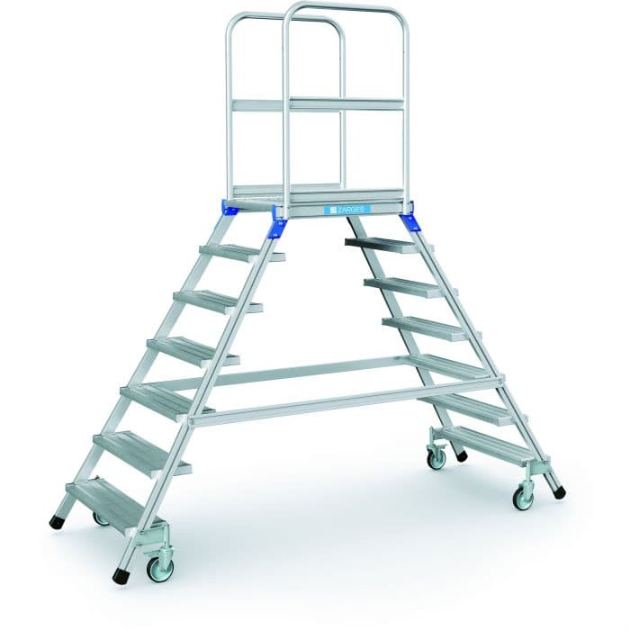 Передвижные алюминиевые подмости с двухсторонним подъемом 7 ступеней Zarges 41985