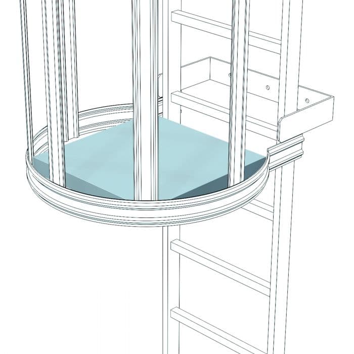 Промежуточная площадка нержавеющая сталь Zarges 44255