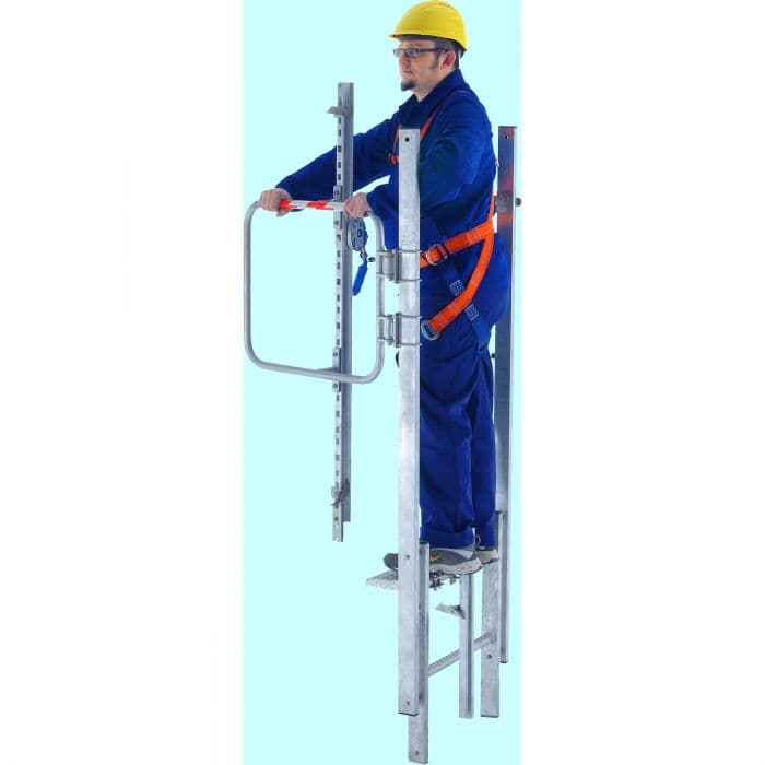 Дверца для настенных лестниц со страховкой по DIN EN 353-1 нержавеющая сталь Zarges 44495