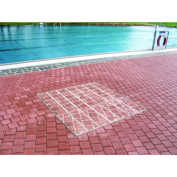 Алюминиевая крышка люка с поддоном Zarges для колодца 300х300 мм 47000