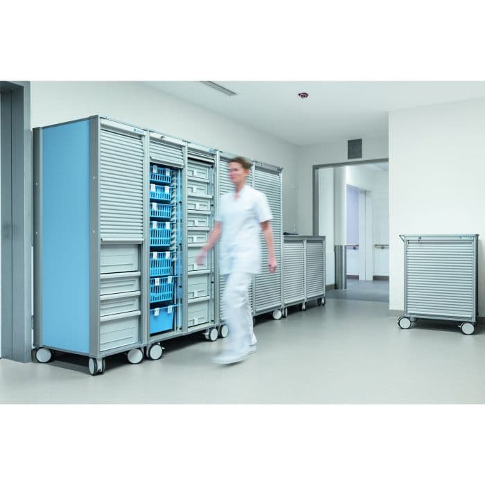 MPO Тележки с оборудованием жизнеобеспечения однорядная широкая Zarges 556х685х750 мм 46523