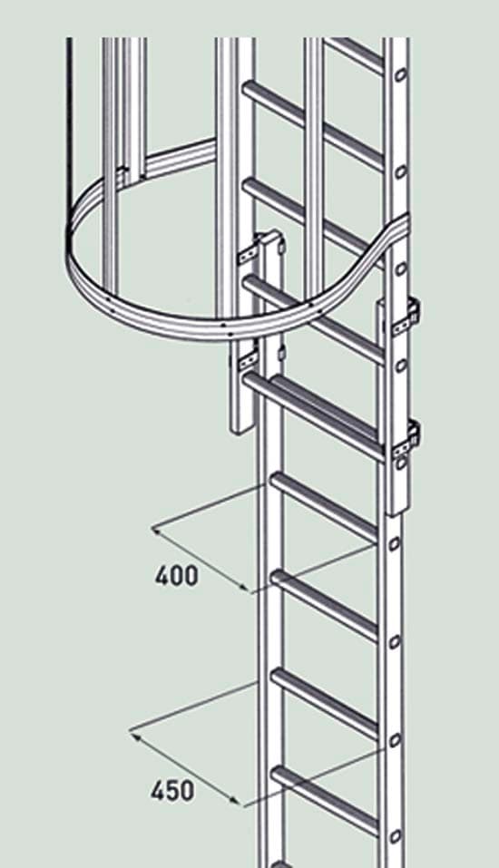 Лестница аварийного спуска Zarges 42448