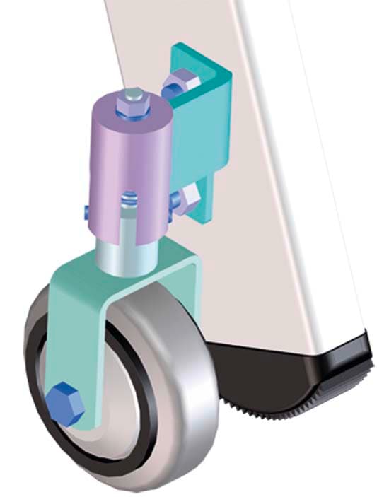 Подпружиненный направляющий и поворотный ролик Zarges 8203