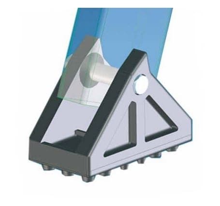 Поворотная ножка с резиновой накладкой Zarges 40997