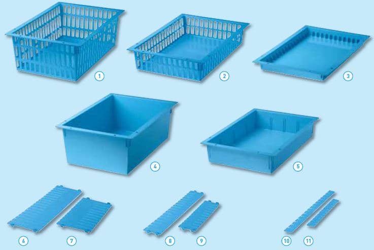 Продольный разделитель ABS для модульных корзин Zarges 46027