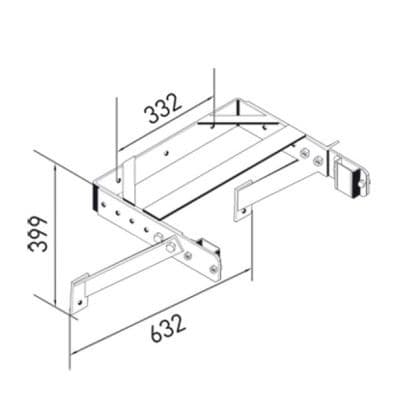Настенное крепление регулируемое Zarges 400-600 мм оцинкованная сталь 43260