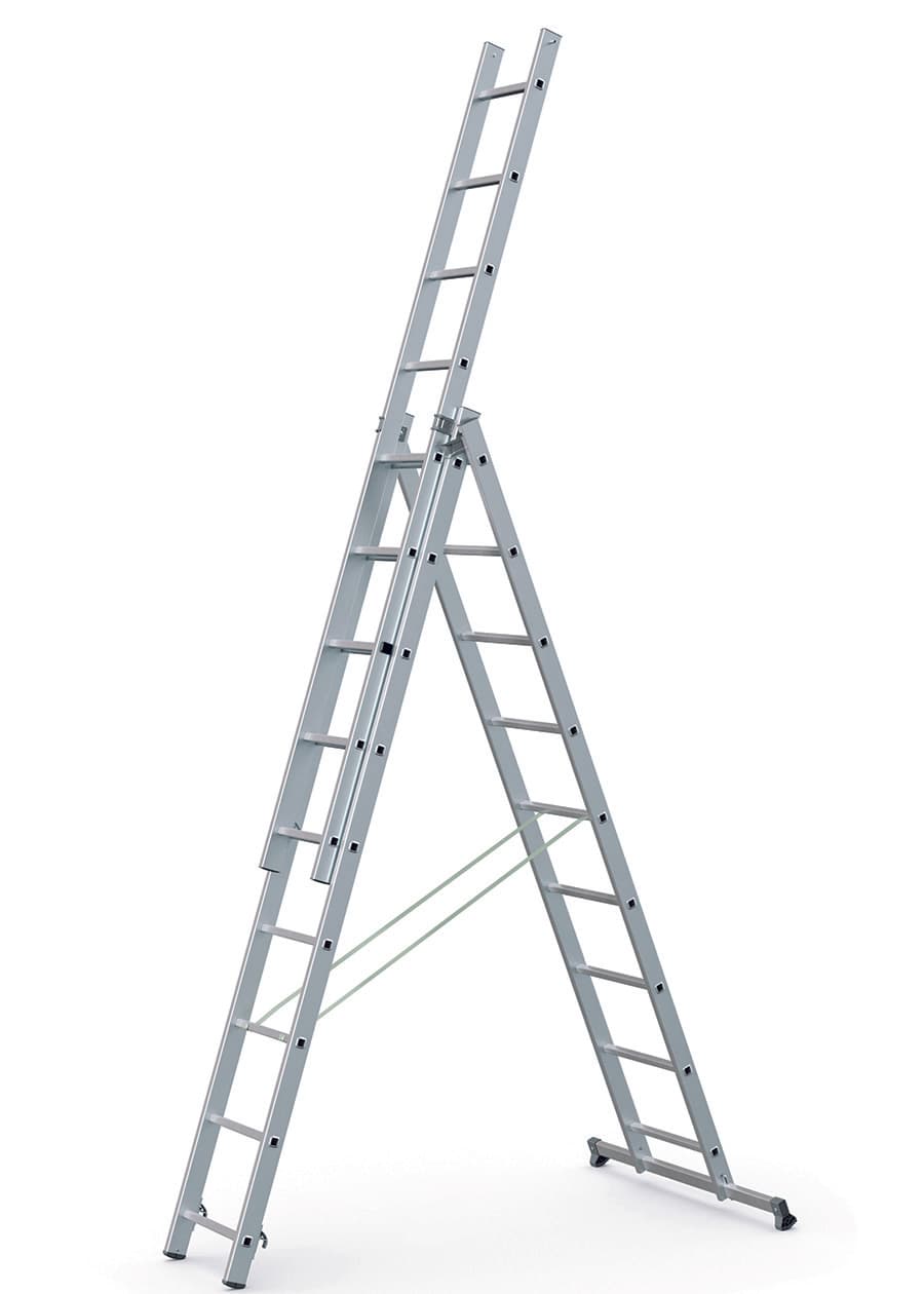 Трёхсекционная многоцелевая лестница Zarges Abru 3×11 ступеней 48925