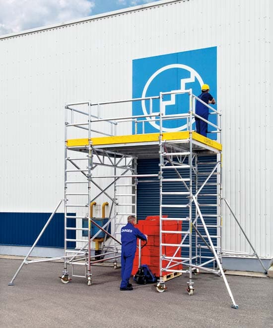 Передвижная вышка с рабочими площадками различной длины Zarges Z600 53716