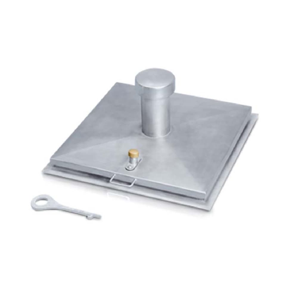 Крышка колодца прямоугольная стальная оцинкованная с вентиляционной трубой и изоляцией Zarges для колодца 1000х1000 мм 47120