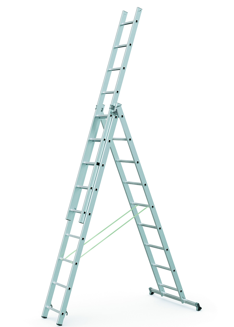 Трёхсекционная многоцелевая лестница Zarges Abru 3×11 ступеней 48925