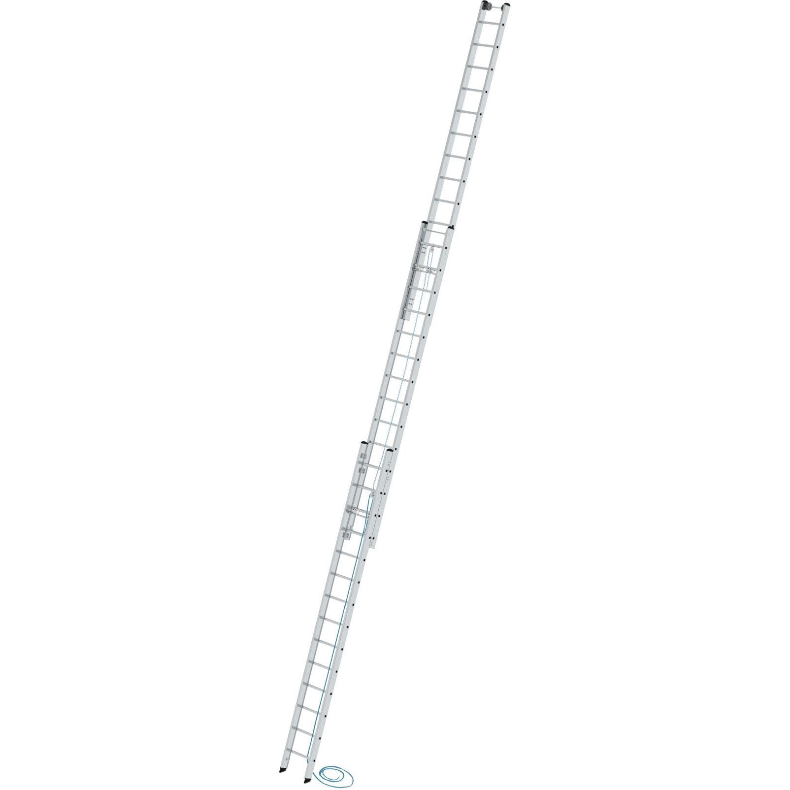 Трехсекционная алюминиевая лестница 3 x 14 выдвижная тросом Munk 022314