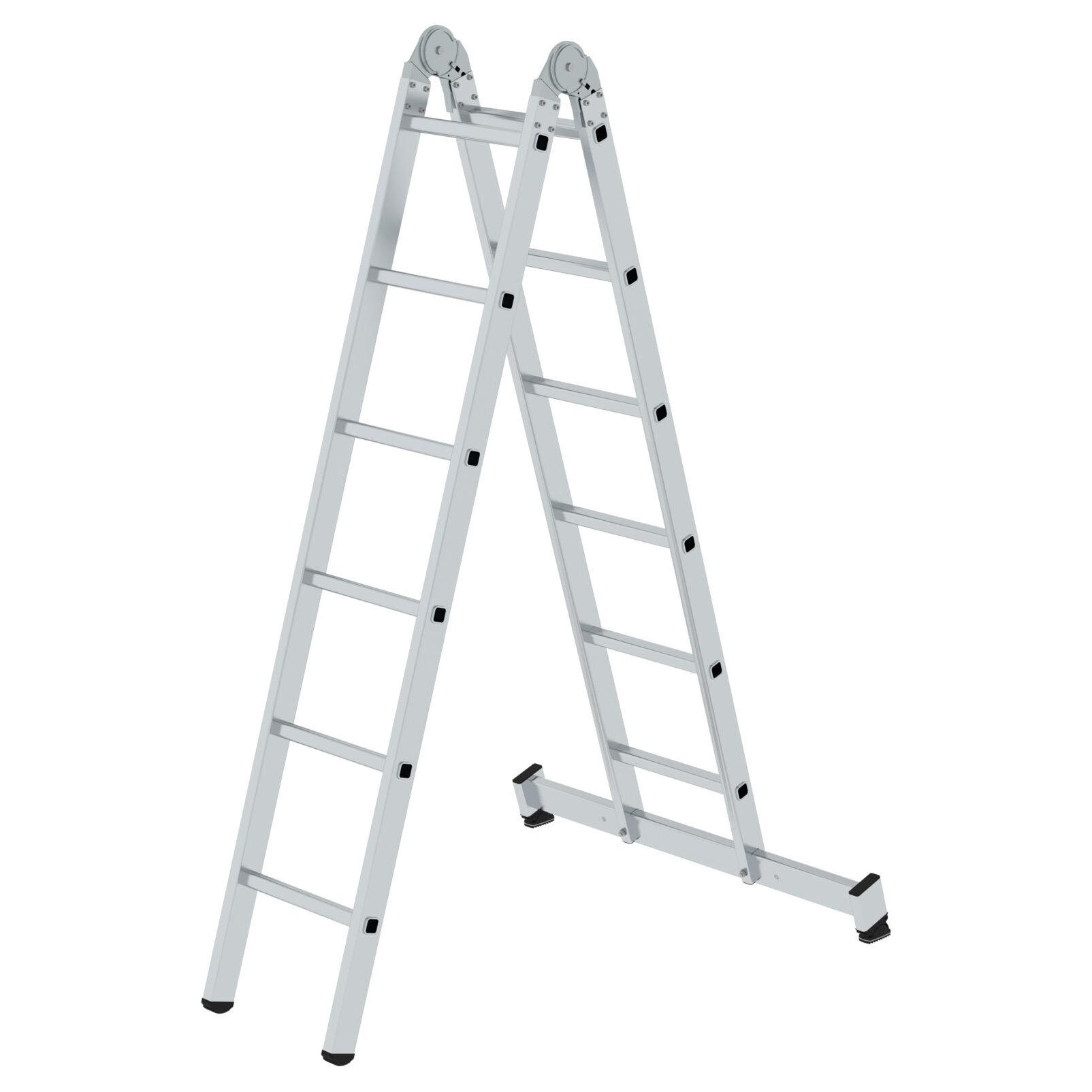 Двухсекционная алюминиевая складная лестница 2 x 6 Munk 032212