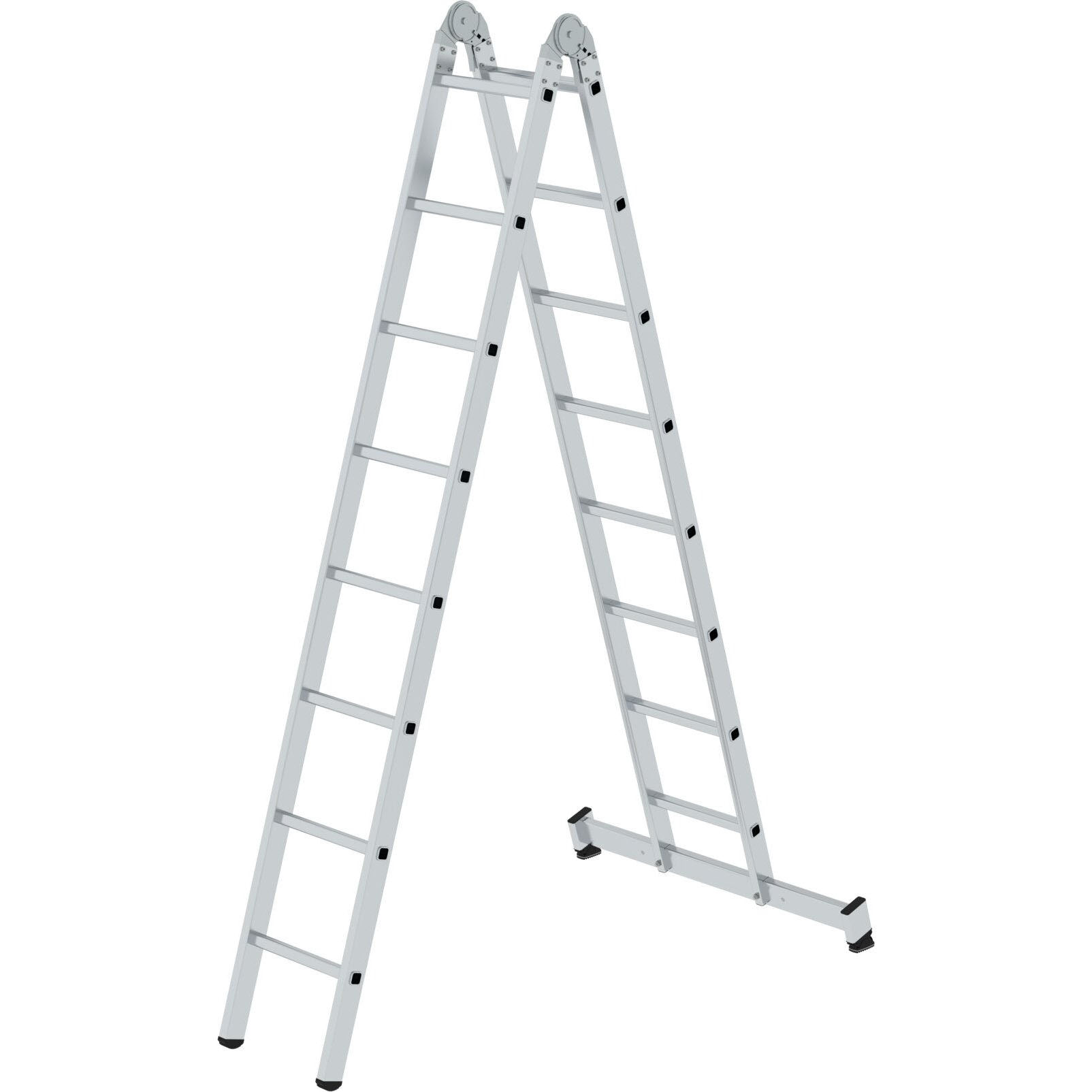 Двухсекционная алюминиевая складная лестница 2 x 8 Munk 032216