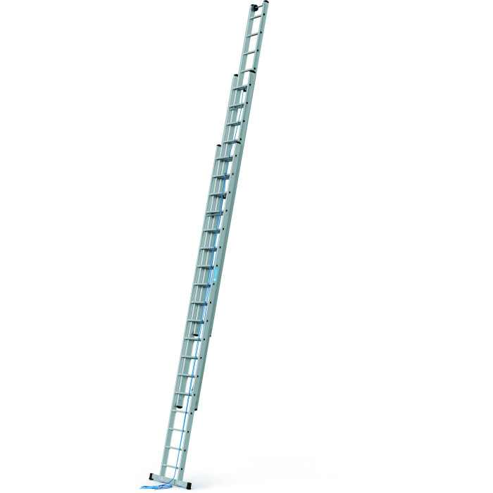 Трехсекционная лестница с тросовой тягой Zarges Skyline 3E ступени 3x18 40447
