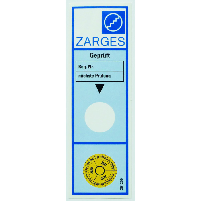 Инспекционная наклейка Zarges 891210